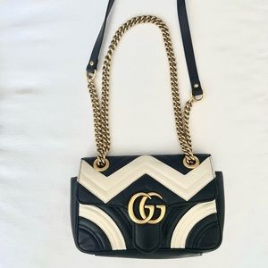 Gucci Marmont Crossbody White/Black